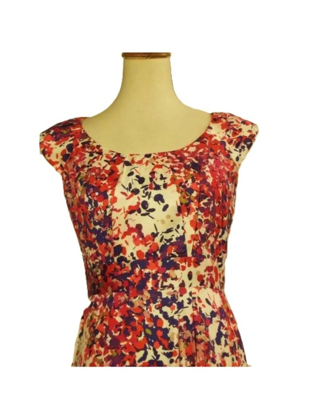 🆕MAX & CLEO Floral Cotton Scoop Neck Dress 8 - Picture 4 of 5